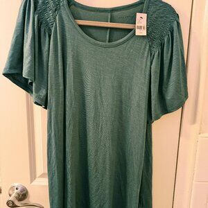 Swing Flutter-Sleeve Tee Lane Bryant Green 14/16